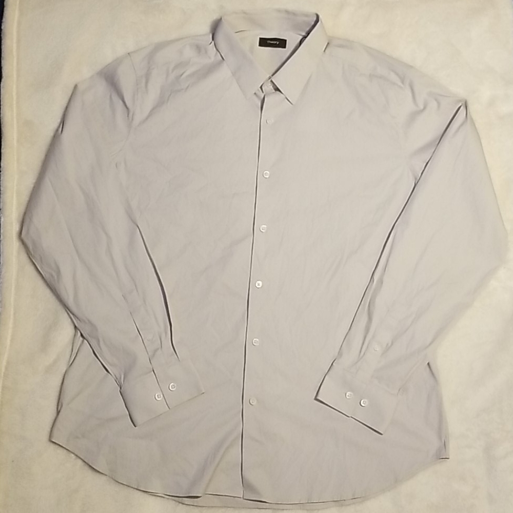 🆕️ Light Grey Theory Button Down Dress Shirt